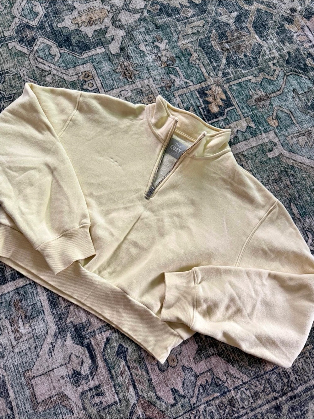 TNA Half-Zip Sweater - Light Yellow
